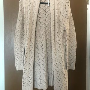 Long tan cardigan